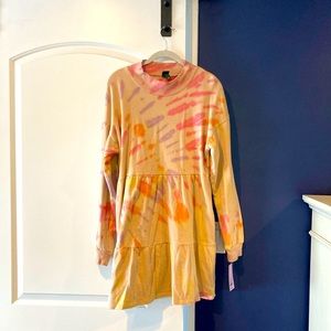 Wild Fable Peach Tie Dye Dress. NWT size Medium